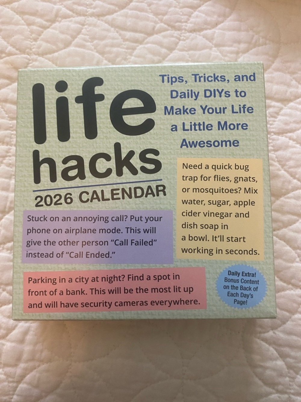 Life Hacks 2026 Calendar New in the Box